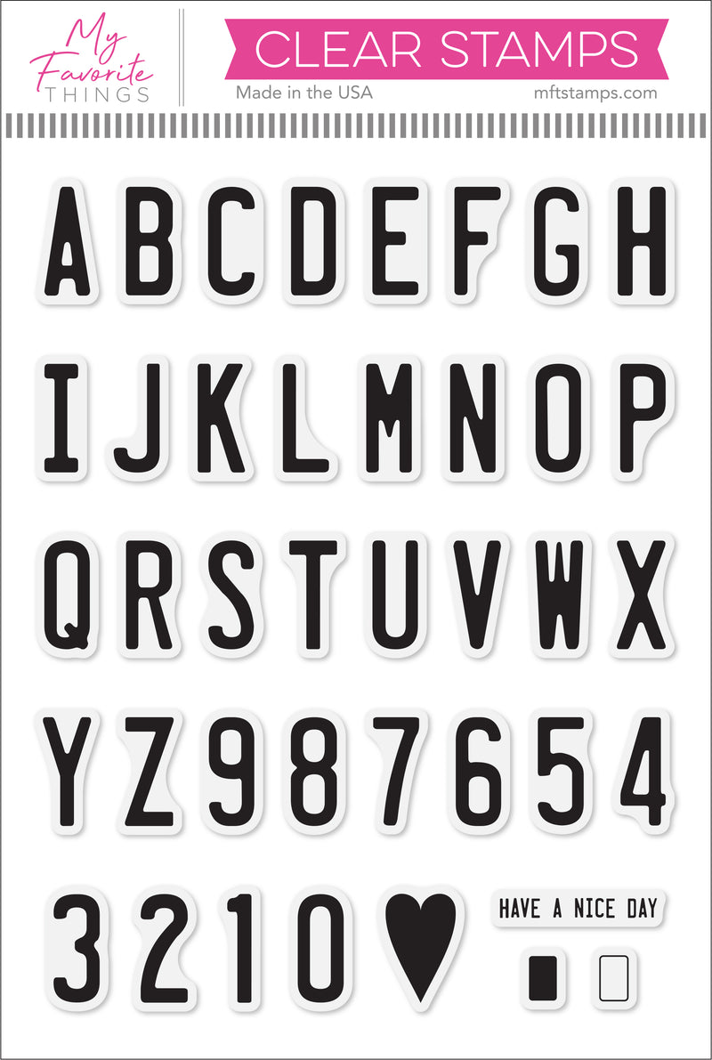 Vanity License Plate Alphabet