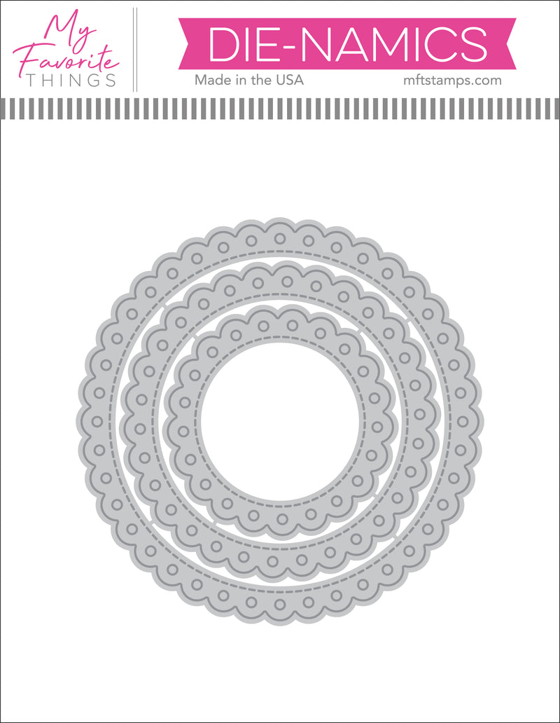 Stitched Eyelet Lace Circle STAX Die-namics