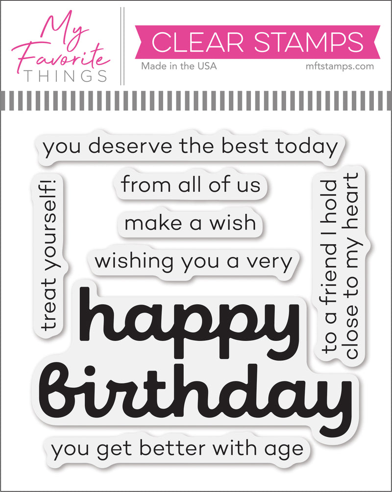 Not-So-Basic Happy Birthday Clear Stamp Set