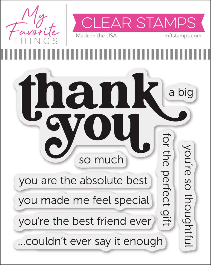 Not-So-Basic Thank You Clear Stamp Set